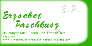 erzsebet paschkusz business card